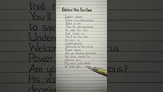 griffinilla below the surface lyrics #belowthesurface #lyrics