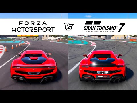 Forza Motorsport vs Gran Turismo 7 - 2022 Ferrari 296 GTB - FM8 vs GT7 Comparison