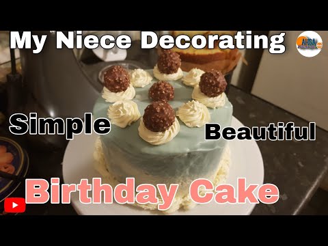 My Niece Decorating Birthday Cake | Simple But Beautiful