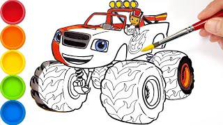 Download lagu How to draw BLAZE and the Monster Machines Drawing and Coloring for Kids | Learn Colors | Tim Tim TV mp3