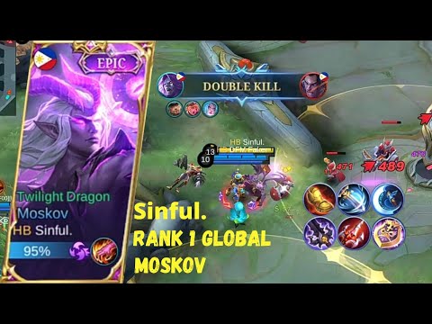 AGGRESSIVE MOSKOV JUNGLER❗| MOSKOV GAMEPLAY TOP 1 GLOBAL BY Sinful | MOBILE LEGENDS : BANG BANG