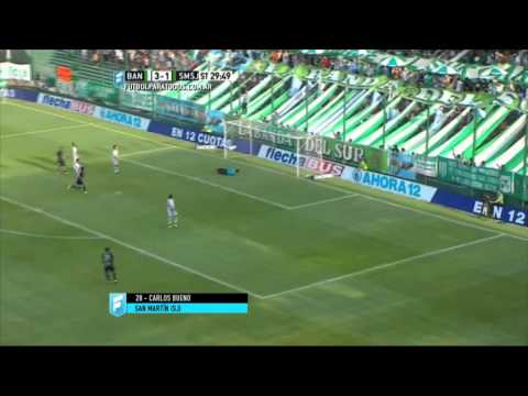 Gol de Bueno. Banfield 3 - San Martín 2. Fecha 5. Primera División 2015. FPT.