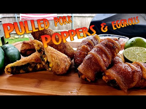 Leftover Pulled Pork Recipes! Pulled Pork Jalapeno Poppers & Loaded Eggrolls!
