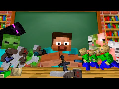 Monster School : TINY BALDI VS GRANNY APOCALYPSE - Minecraft Animation