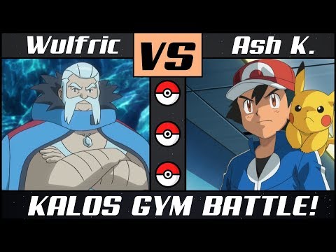 Kalos Gym Battle #8: ASH vs. WULFRIC (Pokémon Sun/Moon)