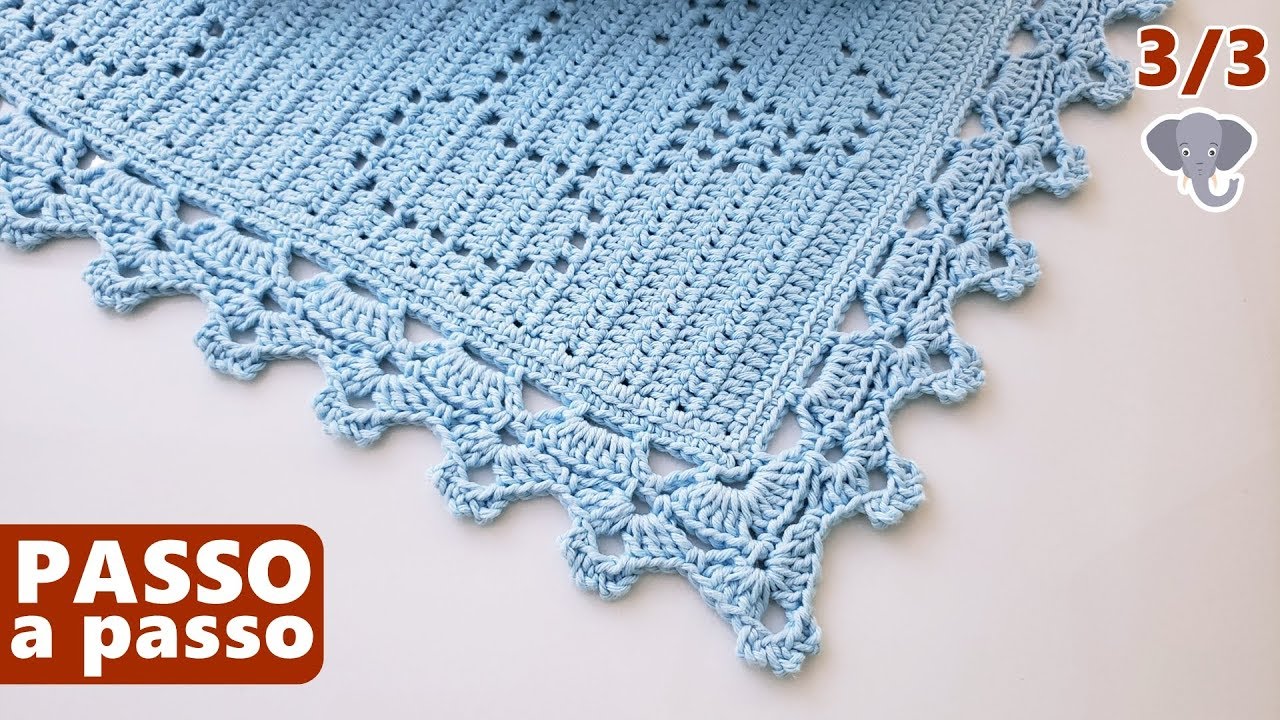 Bico de acabamento para tapetes de crochê