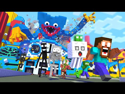 Monster School : POPPY PLAYTIME RIP WITHER GIANT HUGGY WUGGY APOCALYPSE - Minecraft Animation