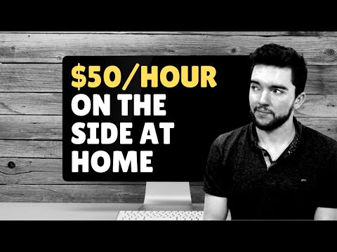 Part of a video titled Make $50/Hour Online At Home on the Side 2021 - Side Hustle Ideas