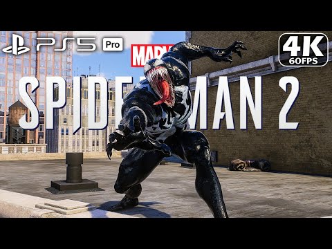 MARVEL'S SPIDER MAN 2 - VENOM Free Roam PS5 PRO Gameplay [4K 60FPS] - No commentary