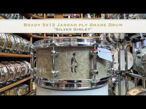 Brady 5x12 Jarrah Ply Snare Drum in "Silver Gimlet"