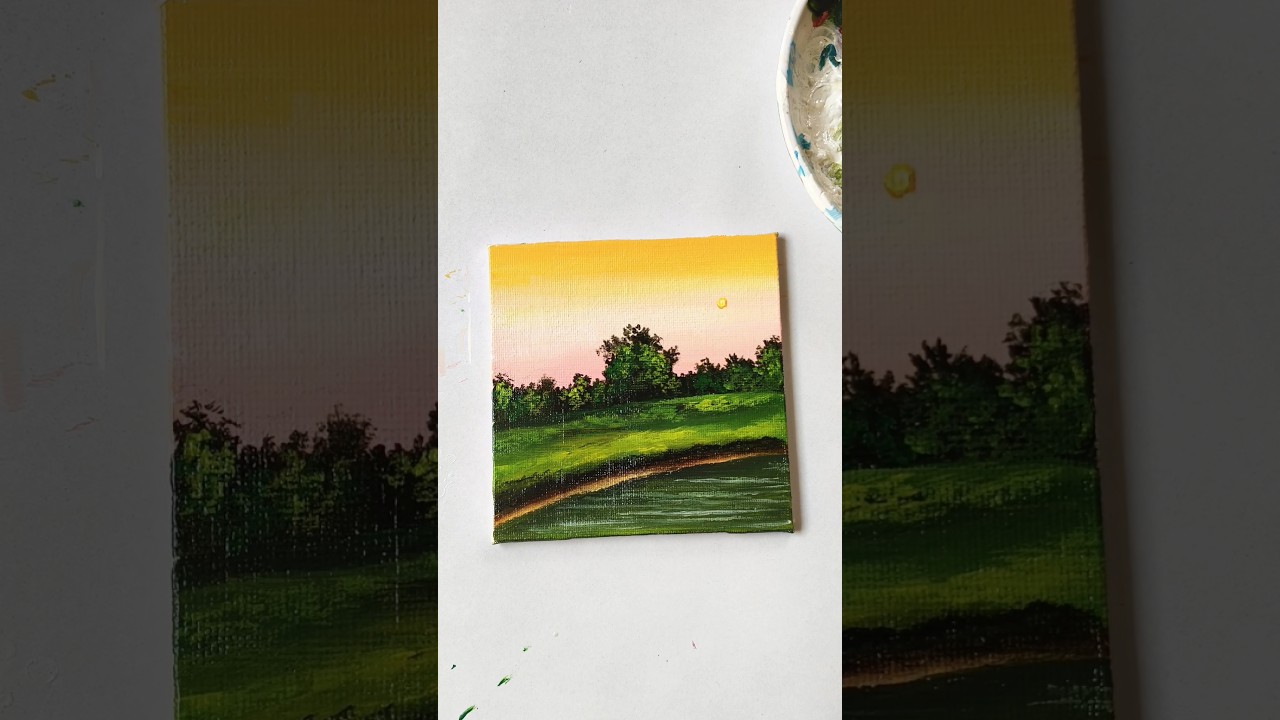 acrylic painting tutorial/ easy painting ideas#shorts