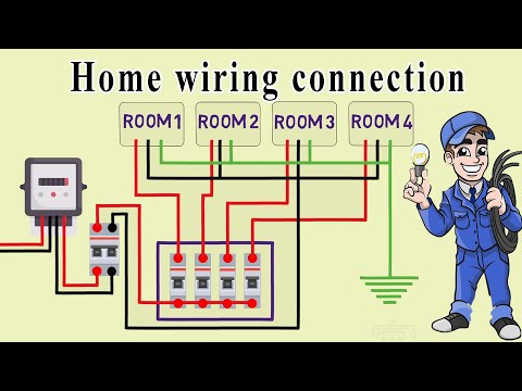 Electrical house wiring 4 gang switch connection