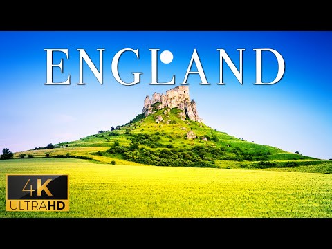 FLYING OVER ENGLAND (4K UHD) - Soothing Music With Stunning Beautiful Nature Film For Relaxation