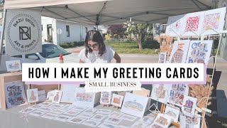 How to make Greeting Cards at home || Small Art Business 💌