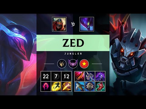Zed Jungle vs Kha'Zix: Legendary - VN Master Patch 14.24