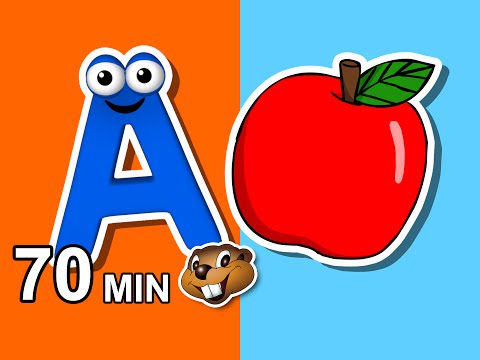 "Alphabet Phonics Songs" & More | Busy Beavers 70 Min Kids Compilation, Baby Learning, Kindergarten
