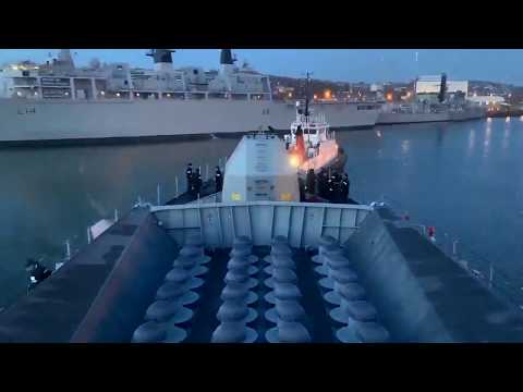 Timelapse video - HMS Argyll 'winding ship' in Devonport