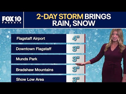 Rain, snow, hail: Winter storm hits Arizona | FOX 10 Phoenix