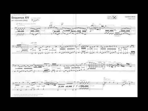 Luciano Berio - Sequenza XIVa for Cello (Audio + Score)