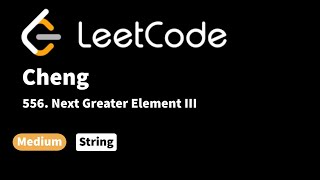 YouTube video 'LeetCode 556. Next Greater Element III'