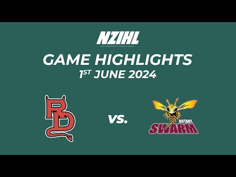 Game Highlights: Canterbury Red Devils vs. Botany Swarm - NZIHL 1st June 2024