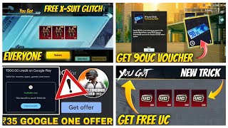 Free X-suit Glitch // How To Get Free X-suit In Bgmi // Get 90 Uc Voucher In A6 Royalpass Bgmi