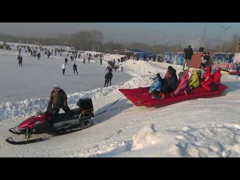 Новогодние гуляния в городском парке 02.01.2019