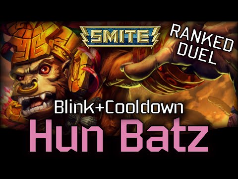 Smite duel ranked 1v1 Hun Batz build! #3 Blink Batz fun
