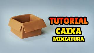 🔴 FAÇA uma Caixa de Papelão Miniatura - Tutorial Biscuit, Pasta Americana, Clay, Plastilina DIY