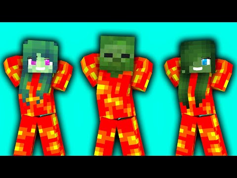 SUPER IDOL YAY ARIGATO FIRE ZOMBIE FAMILY - MINECRAFT ANIMATION