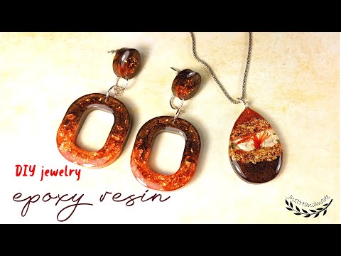 ~JustHandmade~ Epoxy resin DIY jewelry with mica powder & metallic flakes - tutorial /jewelry design