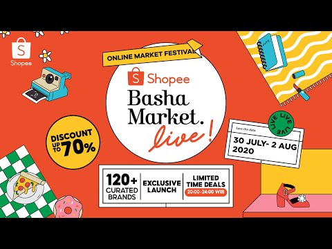 Shopee Basha Market Live - Diskon s/d 70% dan Gratis Ongkir!