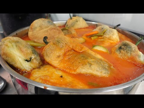 RECETA de Chiles rellenos en caldillo con verduras ¡La mejor receta!