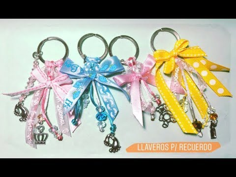 DIY: Llaveros/Recuerdos para Baby Shower ♥ - YouTube