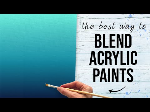 The EASY Way to Blend Acrylic Paints | How to Blend Acrylics on Canvas