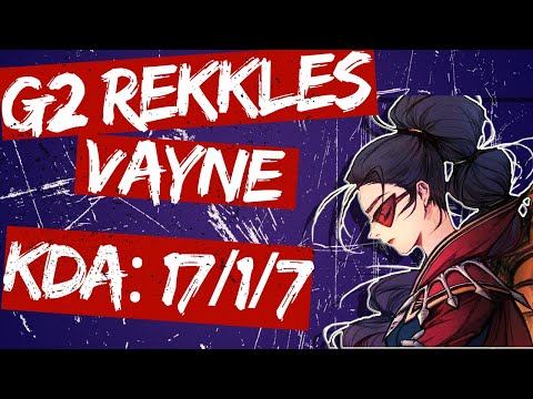G2 REKKLES VAYNE ADC s11 - KDA 17/1/7 FULL GAME REPLAY. PERFECT CHALLENGER GAME WITH JANKOS jungle