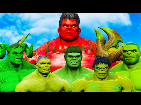 TEAM RED HULK VS TEAM GREEN HULK - EPIC SUPERHEROES WAR