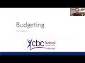 CBC FCU Webinar: Budget Basics