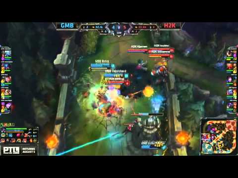 GMB vs H2K EU LCS Championship series Summer Split 2015 W9D2 Gambit Gaming vs H2K game Highlights