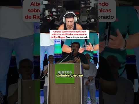 Alberto Weretilneck hablando sobre las realidades economicas de Rio Negro: Coscu impresionado