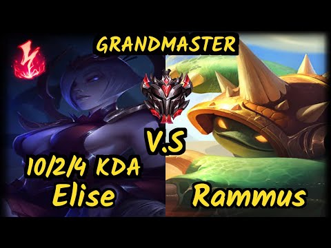 Yampi (ELISE) vs RAMMUS - 10/2/4 KDA JUNGLE GAMEPLAY - BR Ranked GRANDMASTER
