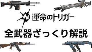 【運命のトリガー】すべての武器を簡単に解説します #運命のトリガー #運トリ初心者ガイド