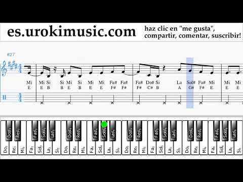 Tutorial de Piano (mano derecha) Silvestre Dangond Nicky Jam - Cásate Conmigo Clases Notas Parte#2