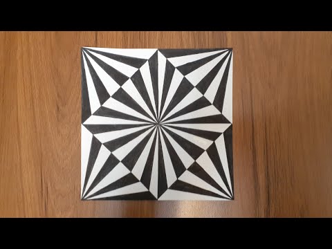 Very easy-How To Draw Geometric Optical Illusion Art-3D Trick on paper
