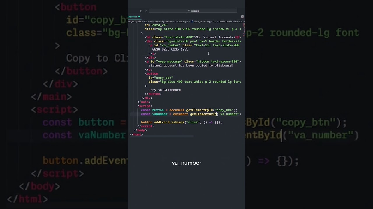Button Copy ke Clipboard dengan Javascript #coding #javascript #tips #programming
