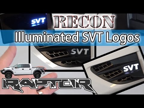 2014 SVT Ford Raptor - Recon Illuminated SVT Emblem Install (White LED)