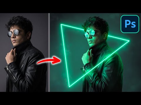 Photoshop Lighting Effects: Neon Glow Triangle