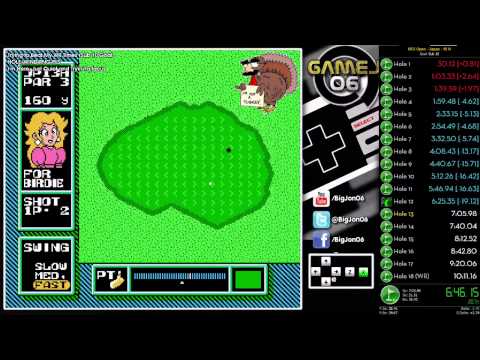 NES Open Tournament Golf - Japan 18 Hole 9.55.43 (WR)