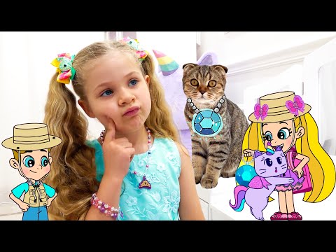 Diana and Roma DIY Princess Jewelry for Kitten