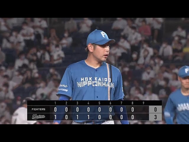 【8回裏】ファイターズ・加藤貴之 8回110球3失点の粘りの投球を見せる!! 2022年9月12日 千葉ロッテマリーンズ 対 北海道日本ハムファイターズ